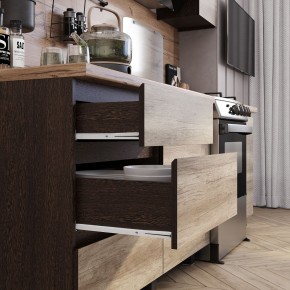 Кухня Энигма 1.6 м (венге/дуб каньон) в Можге - mozhga.mebel24.online | фото 2