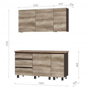 Кухня Энигма 1.6 м (венге/дуб каньон) в Можге - mozhga.mebel24.online | фото 5