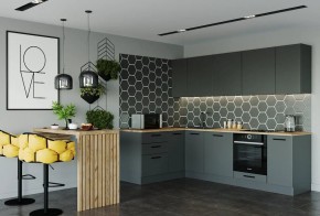 Кухня угловая Антрацит 2600х1600 (Стол. 38мм) в Можге - mozhga.mebel24.online | фото 1