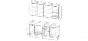 Кухонный гарнитур Белый Глянец 2200 h950 (Стол. 26мм) в Можге - mozhga.mebel24.online | фото 2