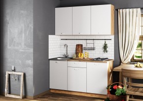 Кухонный гарнитур Дана 1.5 м (дуб крафт золотой/белый) в Можге - mozhga.mebel24.online | фото