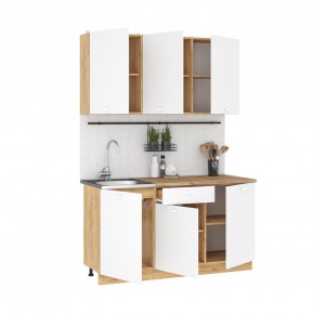 Кухонный гарнитур Дана 1.5 м (дуб крафт золотой/белый) в Можге - mozhga.mebel24.online | фото 2
