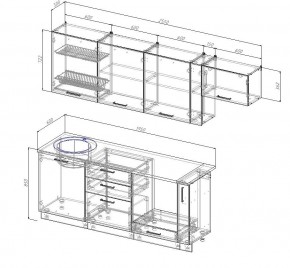 Кухонный гарнитур Жемчуг 2550 (Стол. 38мм) в Можге - mozhga.mebel24.online | фото 2