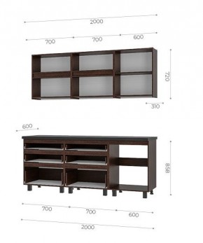 Кухонный гарнитур Лофт 2.0 (Дуб Крафт/Венге) в Можге - mozhga.mebel24.online | фото 3