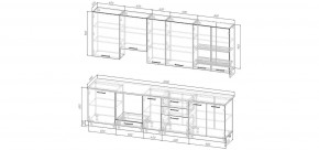 Кухонный гарнитур Меренга 3000 h950 (Стол. 26мм) в Можге - mozhga.mebel24.online | фото 2