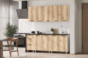МОДУС ЛАЙТ Кухонный гарнитур 2.0 м (Дуб Делано/Черный) в Можге - mozhga.mebel24.online | фото