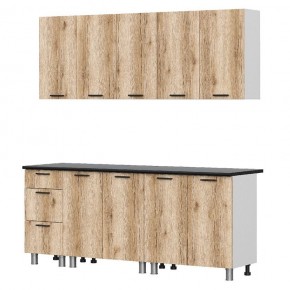 МОДУС ЛАЙТ Кухонный гарнитур 2.0 м (Дуб Делано/Черный) в Можге - mozhga.mebel24.online | фото 3