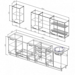 Кухонный гарнитур Шампань 2800 (Стол. 38мм) в Можге - mozhga.mebel24.online | фото 2