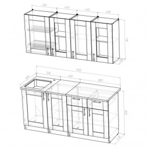 Кухонный гарнитур Симона демо 1700 (Венга/Дуб Сонома) в Можге - mozhga.mebel24.online | фото 2