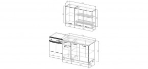 Кухонный гарнитур Смоки 1200 (Стол. 26мм) в Можге - mozhga.mebel24.online | фото 2