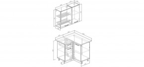 Кухонный гарнитур Старое Дерево 1000*1000 (Стол. 26мм) в Можге - mozhga.mebel24.online | фото 2