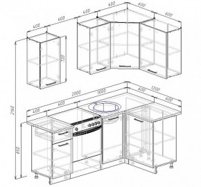 Кухонный гарнитур угловой Бланка 2000х1200 (Стол. 38мм) в Можге - mozhga.mebel24.online | фото 2