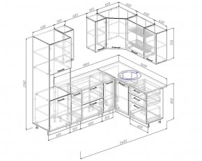 Кухонный гарнитур угловой Бланка 2400х1600 (Стол. 38мм) в Можге - mozhga.mebel24.online | фото 2