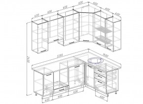 Кухонный гарнитур угловой Дели 2200*1600 (Стол. 26мм) в Можге - mozhga.mebel24.online | фото 2