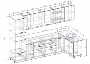 Кухонный гарнитур угловой Дели 3200*1400 (Стол. 26мм) в Можге - mozhga.mebel24.online | фото 2