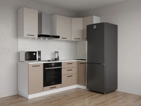 Кухонный гарнитур угловой Каппучино 2200*1000 (Стол. 38мм) в Можге - mozhga.mebel24.online | фото