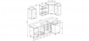 Кухонный гарнитур угловой Капри 2200х1000 (Стол. 26мм) в Можге - mozhga.mebel24.online | фото 2