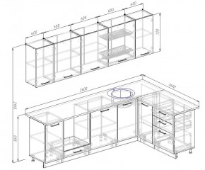 Кухонный гарнитур угловой Муссон 2600х1600 (Стол. 38мм) в Можге - mozhga.mebel24.online | фото 2