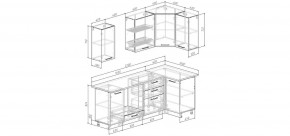 Кухонный гарнитур угловой Санторини 2200*1000 (Стол. 26мм) в Можге - mozhga.mebel24.online | фото 2