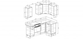 Кухонный гарнитур угловой Смоки 2000*1200 (Стол. 26мм) в Можге - mozhga.mebel24.online | фото 2