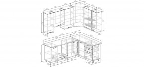 Кухонный гарнитур угловой Смоки 2200*1600 h950 (Стол. 38мм) в Можге - mozhga.mebel24.online | фото 2