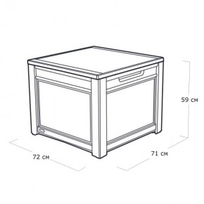 Квадратный сундук Cube Rattan 208 л в Можге - mozhga.mebel24.online | фото 5