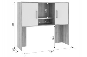ЛАЙТ 2 Надстройка стола компьютерного (1200) в Можге - mozhga.mebel24.online | фото 2