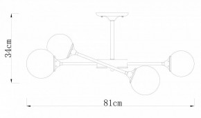 Люстра на штанге Arte Lamp Marco A2703PL-6SG в Можге - mozhga.mebel24.online | фото 2
