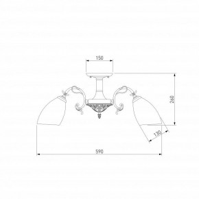 Люстра на штанге Eurosvet Ariele 22010/5 античная бронза в Можге - mozhga.mebel24.online | фото 3