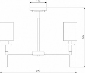 Люстра на штанге Eurosvet Brielle 60132/6 латунь в Можге - mozhga.mebel24.online | фото 4
