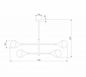 Люстра на штанге Eurosvet Calyx 60168/6 латунь в Можге - mozhga.mebel24.online | фото 3