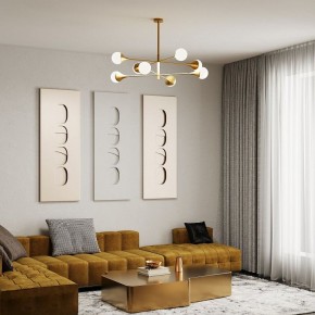 Люстра на штанге Eurosvet Calyx 60168/8 латунь в Можге - mozhga.mebel24.online | фото 4