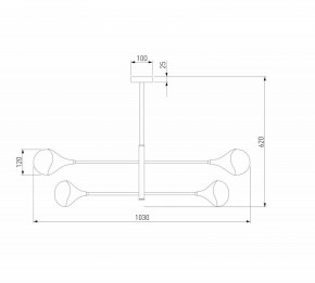 Люстра на штанге Eurosvet Calyx 60168/8 латунь в Можге - mozhga.mebel24.online | фото 5