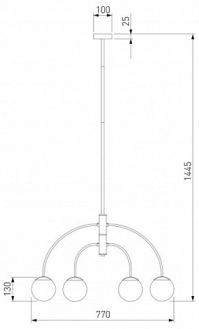 Люстра на штанге Eurosvet Cenacolo 30179/4 черный в Можге - mozhga.mebel24.online | фото 3
