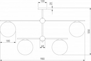 Люстра на штанге Eurosvet Marbella 60147/6 черный в Можге - mozhga.mebel24.online | фото 3