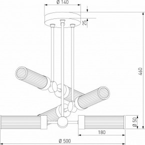 Люстра на штанге Eurosvet Oriens 60166/6 латунь в Можге - mozhga.mebel24.online | фото 5