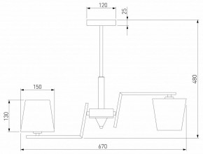 Люстра на штанге Eurosvet Ozark 60149/6 латунь в Можге - mozhga.mebel24.online | фото 4