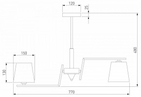 Люстра на штанге Eurosvet Ozark 60149/8 латунь в Можге - mozhga.mebel24.online | фото 3