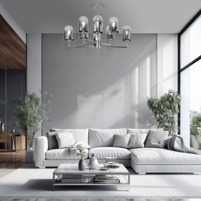 Люстра на штанге Eurosvet Pluto 60156/8 хром в Можге - mozhga.mebel24.online | фото 3