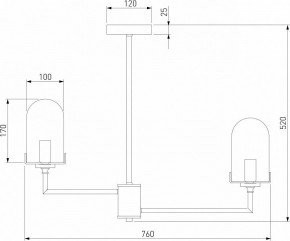 Люстра на штанге Eurosvet Pluto 60156/8 хром в Можге - mozhga.mebel24.online | фото 4