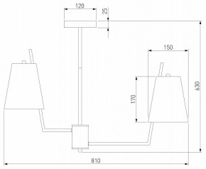 Люстра на штанге Eurosvet Topanga 60173/8 латунь в Можге - mozhga.mebel24.online | фото 4