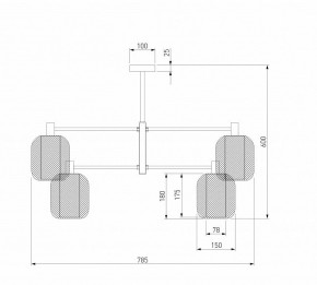 Люстра на штанге Eurosvet Voile 30191/6 черный в Можге - mozhga.mebel24.online | фото 3