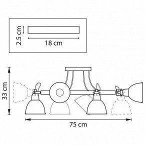 Люстра на штанге Lightstar Acrobata 761060 в Можге - mozhga.mebel24.online | фото 2
