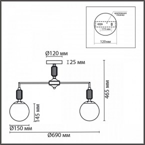 Люстра на штанге Lumion Vivien 6580/5C в Можге - mozhga.mebel24.online | фото 4