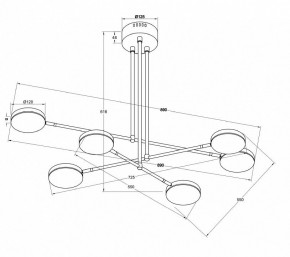 Люстра на штанге Maytoni Fad MOD070PL-L36W3K в Можге - mozhga.mebel24.online | фото 3
