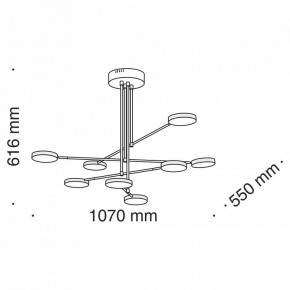 Люстра на штанге Maytoni Fad MOD070PL-L48B3K в Можге - mozhga.mebel24.online | фото 8