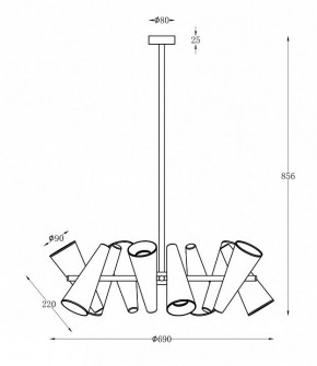 Люстра на штанге Maytoni Giro MOD095PL-10BS в Можге - mozhga.mebel24.online | фото 2