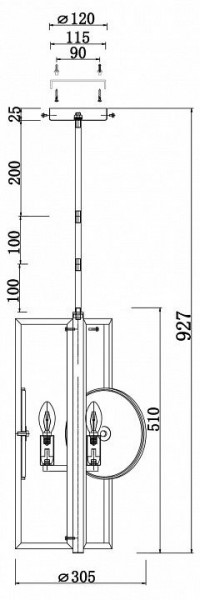 Люстра на штанге Maytoni Marmo MOD099PL-03G в Можге - mozhga.mebel24.online | фото 4
