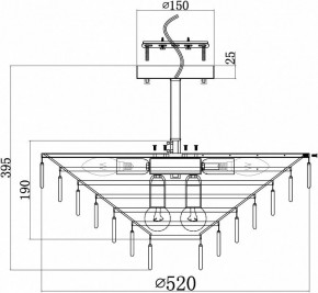 Люстра на штанге Maytoni Mazzo MOD130CL-11G в Можге - mozhga.mebel24.online | фото 5