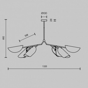 Люстра на штанге Maytoni Organic MOD225PL-06B в Можге - mozhga.mebel24.online | фото 4